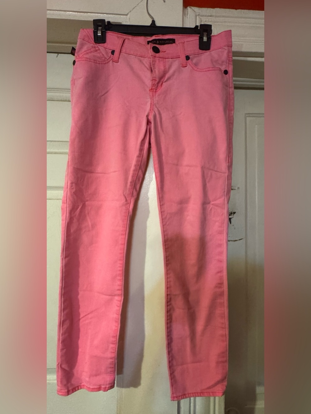 Rock & Republic Women's Jeans Neon Pink Size 4 Punk Alternative Rock